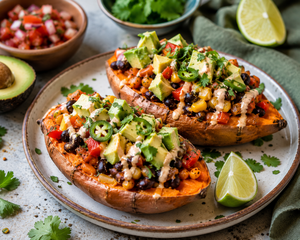 Loaded Mexican Sweet Potatoes